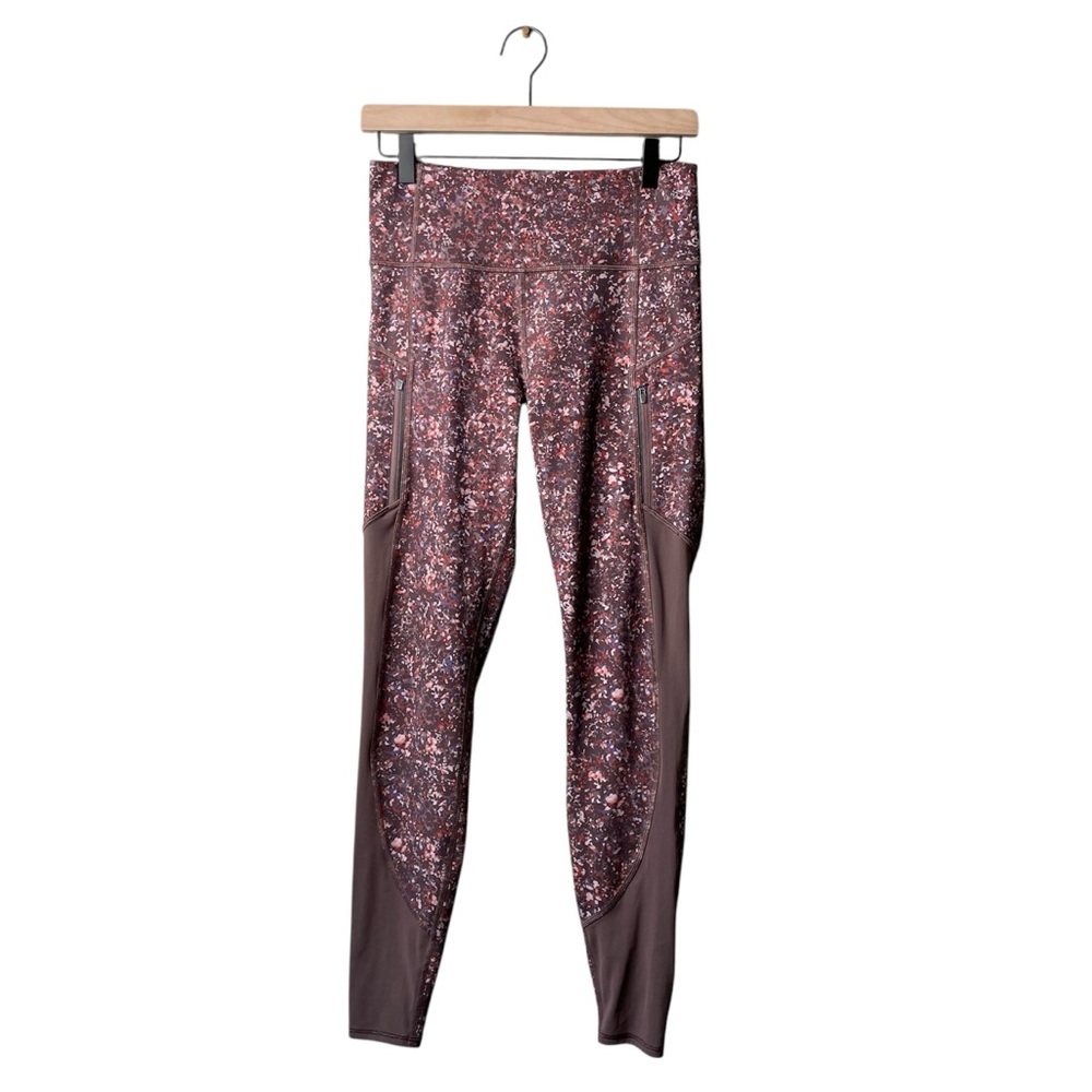 Athleta Rainier Printed Mesh Tight Leggings Size Speckled Spotted Pattern - Picture 3 of 16